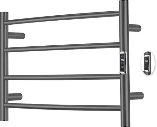 Toalleros térmicos para baño, calentadores eléctricos de toallas para montar en la pared con temporizador y control de temperatura, calentador de