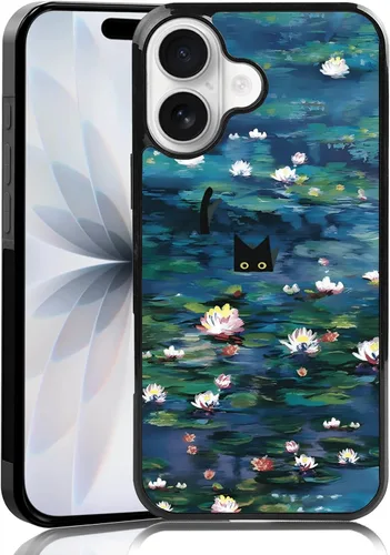 Miniatura 82 de Elegante funda de teléfono con diseño de gato Marie compatible con iPhone 11, funda de encaje dorado para iPhone, a prueba de golpes, rosa fucsia