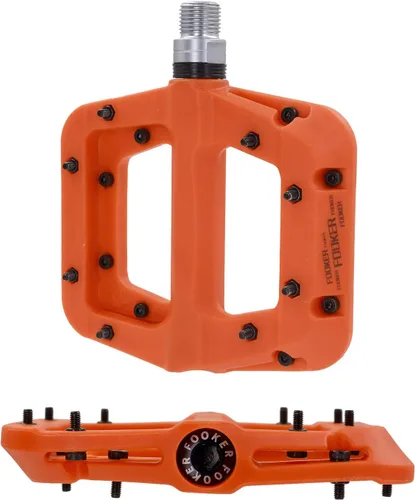 Miniatura 3 de FOOKER Pedales MTB para bicicleta de montaña, 3 rodamientos, antideslizantes, ligeros, de fibra de nailon, pedales de plataforma de bicicleta