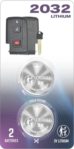 CR2032 2032 - Llave remota inteligente CR2032 2032, batería OEM para carcasa de llave (2004-2009) para Toyota Prius (controles remotos con ID FCC: