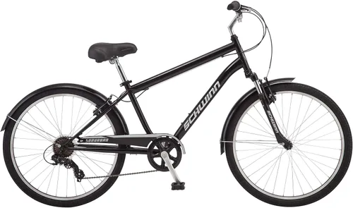 Miniatura 7 de Schwinn Suburban Bicicleta de confort para adultos, hombres y mujeres, ruedas de 26 pulgadas, transmisión de 7 velocidades, marco de aluminio de 16
