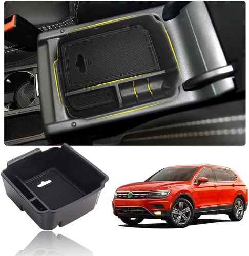 Miniatura 9 de LFOTPP Organizador de consola central compatible con Tiguan 2018-2022 2023 2024 Tiguan/2022 2023 2024 Organizador de consola Taos, bandeja de caja