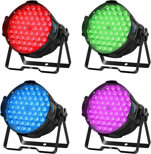 Miniatura 11 de BETOPPER Luces DJ DMX activadas por sonido, 54 x 3W LED Par Luces RGB DMX, DJ Par Iluminación para iglesia, concierto, boda, fiesta, bar