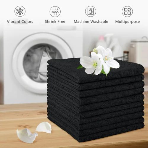 Miniatura 7 de Orighty Paquete de 5 toallas faciales de microfibra, altamente absorbentes y suaves al tacto, toallas de mano para baño, hotel, spa y gimnasio, 11.5