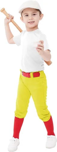 Miniatura 8 de QBK 2T-17Y - Pantalones de béisbol para niños pequeños, pantalones de sóftbol para jóvenes, pantalones de béisbol para niños y niñas