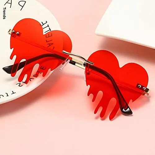 Miniatura 6 de BOJOD Gafas de sol con forma de corazón goteantes para mujer, gafas de sol de moda para fiesta