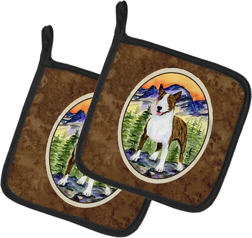 Miniatura 301 de Caroline's Treasures SS8617PTHD - Juego de soportes para ollas de cocina resistentes al calor, almohadillas calientes para horno para cocinar, Husky