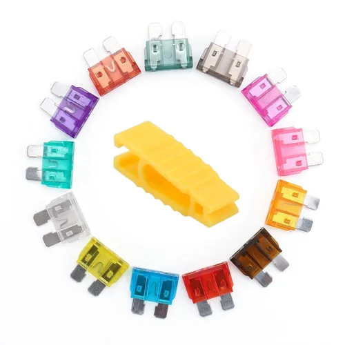 Miniatura 8 de Baomain Fusibles de hoja de 1 amperio, 1A, 32 V, fusible de acción rápida para automóvil, camión, protección contra cortocircuitos, fusibles