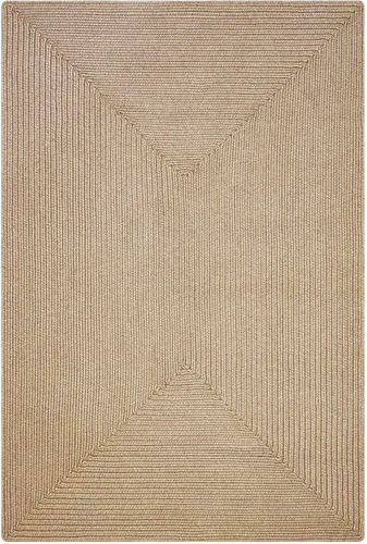Miniatura 9 de Homespice Biscuit - Alfombra trenzada de 4 x 6 pies, alfombra marrón estilo campestre para sala de estar y dormitorio, impermeable, apta