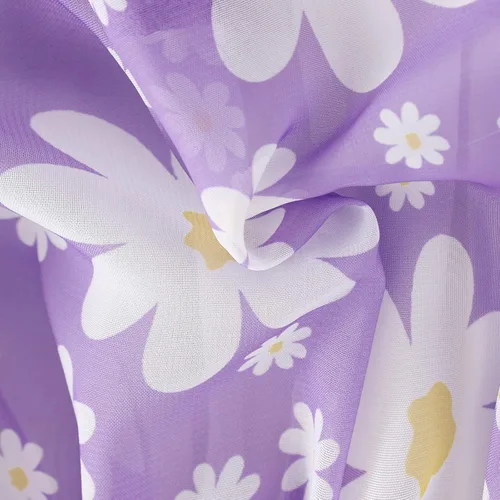 Miniatura 7 de Vestido de verano para niñas pequeñas, vestido de princesa de gasa, vestido de tutú floral, ropa de playa con tirantes, falda de verano para niña