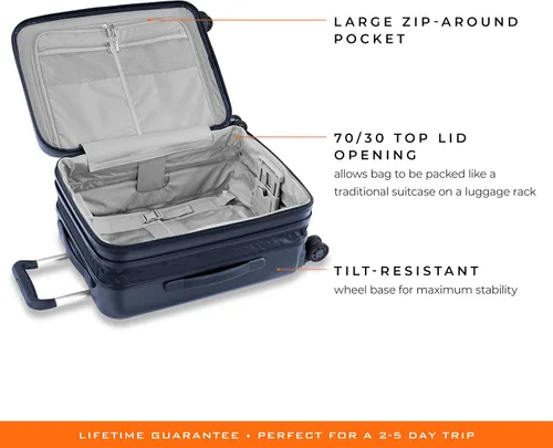 Miniatura 4 de Briggs & Riley Sympatico, Azul marino mate, Sympatico Hardside International - Maleta giratoria