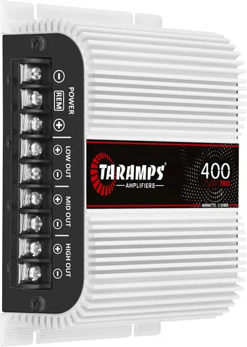 Miniatura 2 de TARAMPS TRIO400 400 Trio Clase D Amplificador 2-ohm 400W RMS 1-Canal 3 Salidas Automotriz Mejorar Sistema de Audio del Coche