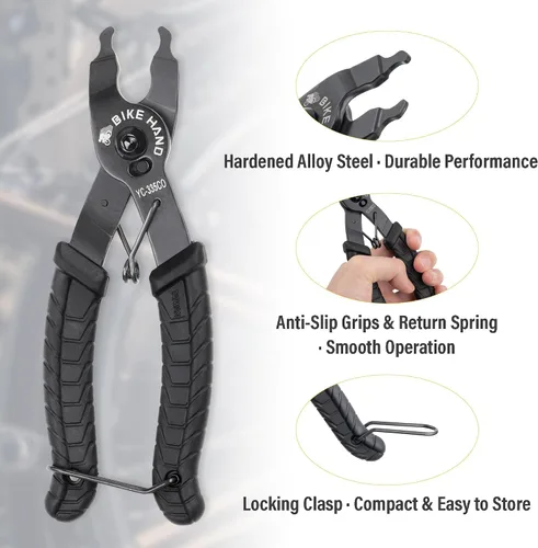 Miniatura 2 de BIKEHAND Herramienta de alicates de cadena de bicicleta para bicicleta, extracción rápida de eslabones MTB Road - Compatible con todas las marcas