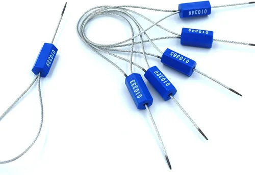 Miniatura 5 de (R) 50 sellos de cable de seguridad, etiquetas de seguridad numeradas, a prueba de manipulaciones, sellos de alambre de acero apretados