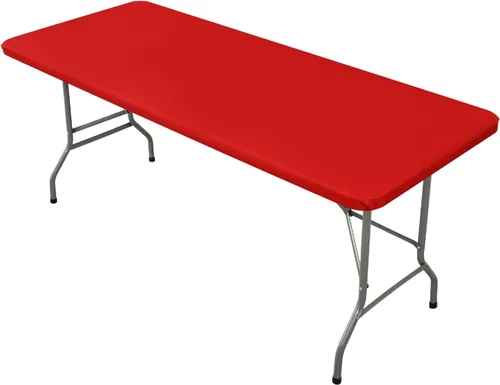 Miniatura 25 de Mantel Cuadrado Elástico Ajustable, Cubierta de Mesa de Poliéster Resistente al Viento, Mantel Resistente a Rayones y Lavable para Mesas Plegables