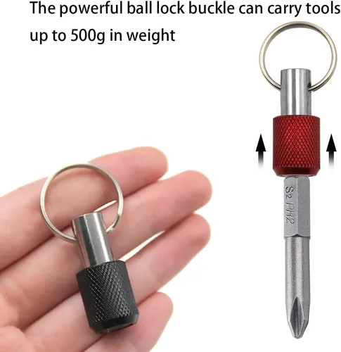 Miniatura 4 de Soporte para broca de aleación de aluminio, barra de extensión de llavero de aleación de aluminio, vástago hexagonal de 1/4 pulgadas, adaptador