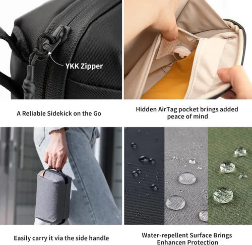 Miniatura 6 de PGYTECH Mini Organizador de Viaje para Tecnología, Funda Impermeabilizante para Tecnología, Estuche Organizador de Accesorios Electrónicos, Bolsa