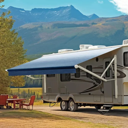 Miniatura 12 de YESCAMP Kit Completo de Toldo Motorizado Retráctil Eléctrico para Autocaravana para RV, Remolques, Quinta Rueda, Remolcadores de Juguetes, Motorhome