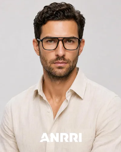 Miniatura 3 de ANRRI Gafas de bloqueo de luz azul, doble puente, marco de gafas de juego de computadora para hombres y mujeres
