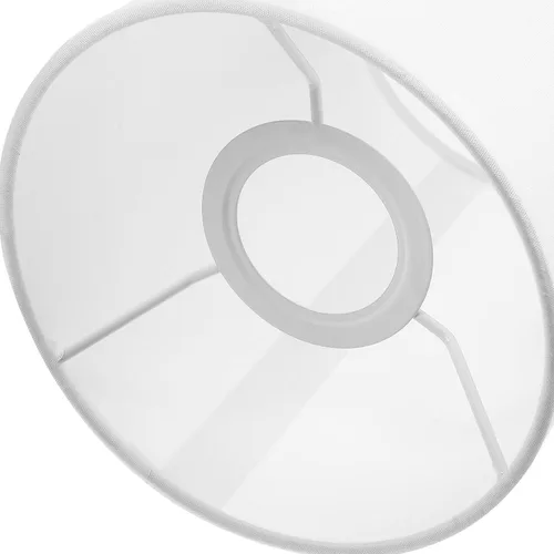 Miniatura 8 de Pantalla decorativa redonda para bombillas de lino y material, estructura simple para dormitorios y salas de estar, cubierta de lámpara de fácil