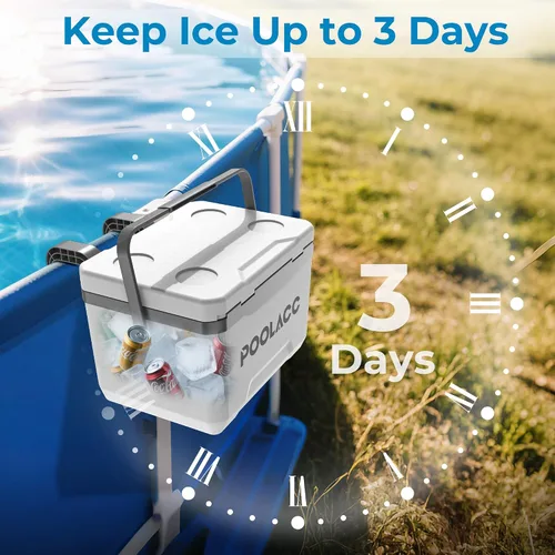 Miniatura 5 de Portable Personal Cooler, Poolside Ice Chest Fits INTEX Pools, Hard-Sided Cooler, Bonus Ice Pack Included, For Above Ground Pool or Spa