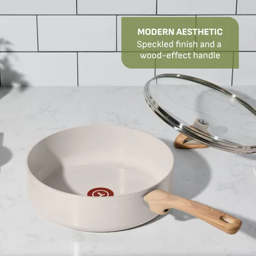 Miniatura 6 de T-Fal Revive Juego de Utensilios de Cocina Antiadherentes de Cerámica, Apto para Horno hasta 350ºF, 12 Piezas, Incluye Olla Grande, Cacerola