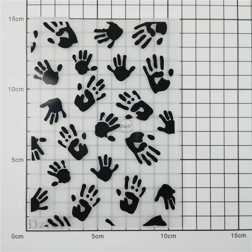 Miniatura 3 de DzIxY Carpetas en relieve de plástico con impresión a mano para hacer tarjetas, suministros de papel DIY, plantillas de álbumes de recortes