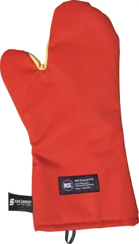 Miniatura 6 de San Jamar CTP15 Cool Touch - Manopla para horno con protección contra el calor de hasta 500 ° F, 15 pulgadas de longitud, color rojo