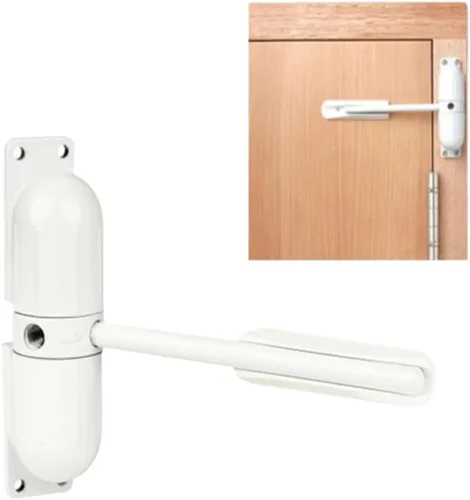 Cierrapuertas automático de seguridad con muelle de seguridad, fácil de instalar para convertir puertas con bisagras en cierre automático, color
