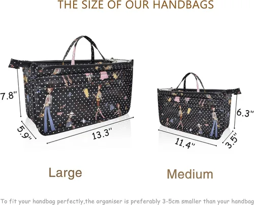 Miniatura 11 de Bolso de mano estilo cartera de Vercord para mujer con organizador incorporado, estampado bien definido, con manijas y cremallera, tamaño 2