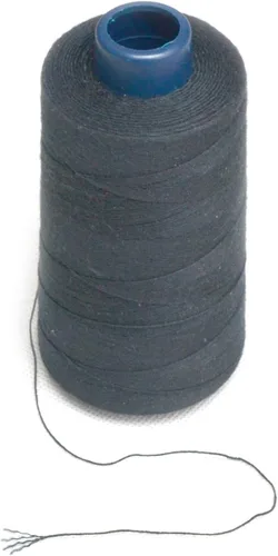 Miniatura 2 de Luwigs Hilo de tejido negro 100% poliéster para hacer pelucas, extensiones de cabello de trama de cabello, 1 unidad (1 unidad, negro)