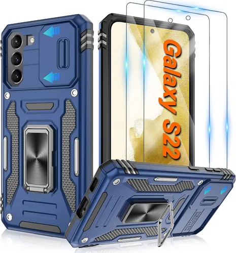 Miniatura 91 de Atump Funda para Motorola Moto G Play 2024 (4G) con [paquete de 2] protector de pantalla HD y cubierta para cámara deslizante, soporte de anillo