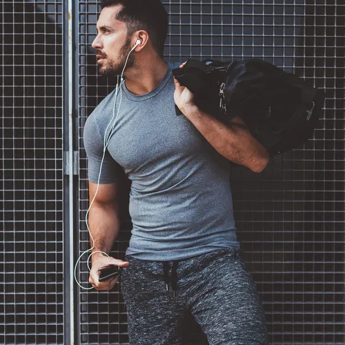 Miniatura 12 de MLYENX Paquete de 7 camisetas de entrenamiento para hombre, secado rápido, absorben la humedad, camisetas atléticas para hombre