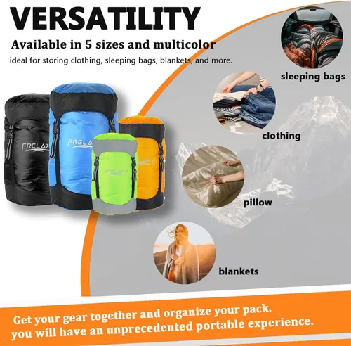 Miniatura 6 de Frelaxy - Bolsa de compresión con 40% más de almacenamiento, Saco de compresión de 11L/18L/30L/45L/52L, resistente al agua y ultra ligero para saco