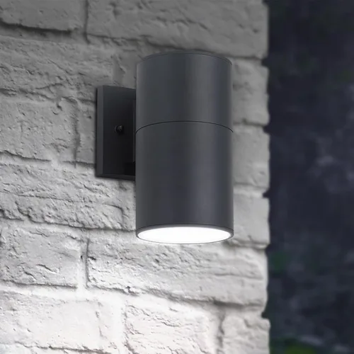 ASD Lámpara de pared para exteriores de 1 luz | Portalámparas E26 de 60W 120V ETL Luces cilíndricas hacia arriba y hacia abajo | Aplique de pared
