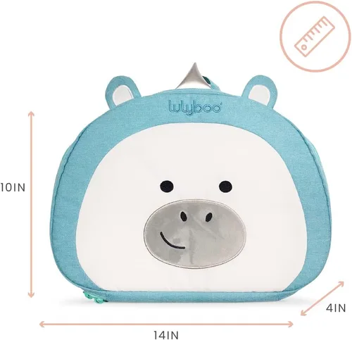 Miniatura 6 de Lulyboo Bandeja y mochila para asiento de automóvil de unicornio para niños pequeños Escritorio de viaje para niños con superficie de escritura