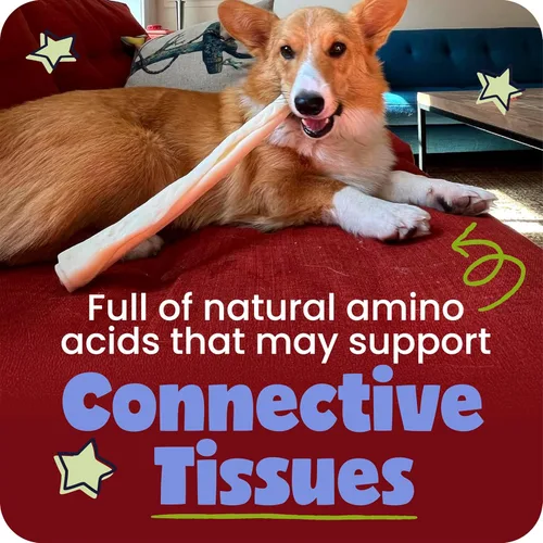 Miniatura 5 de Pawstruck Palitos naturales de colágeno de carne de res de 5 a 7 pulgadas para perros, alternativa de cuero crudo de larga duración, alta proteína