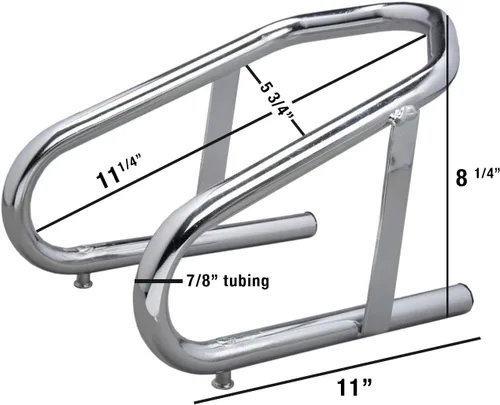Miniatura 2 de Raider 19-610 Deluxe Cromo 5-3/4" Ancho Rueda Calzo para Motocicletas, Ciclomotores, Remolques