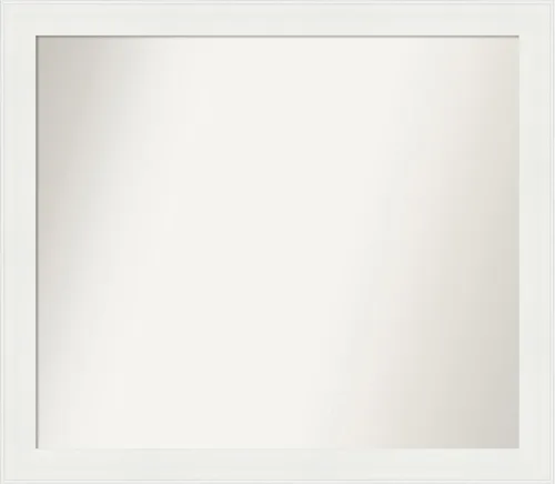 Miniatura 180 de Amanti Art Espejo de baño blanco para sobre el fregadero, 24 x 24 pulgadas, hecho a medida, espejo de tocador cuadrado blanco estrecho, marco