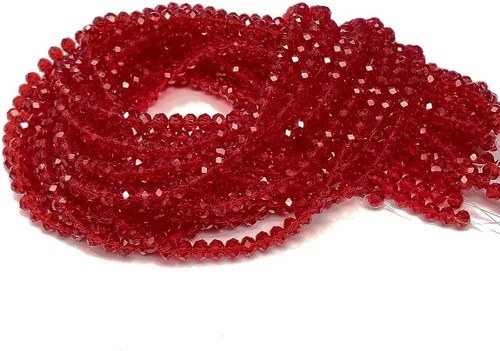 Miniatura 62 de Cuentas de vidrio Rondelle de 0.079 in para hacer joyas, cuentas espaciadoras de Briolette Crytal facetadas para pulseras, collares, aretes