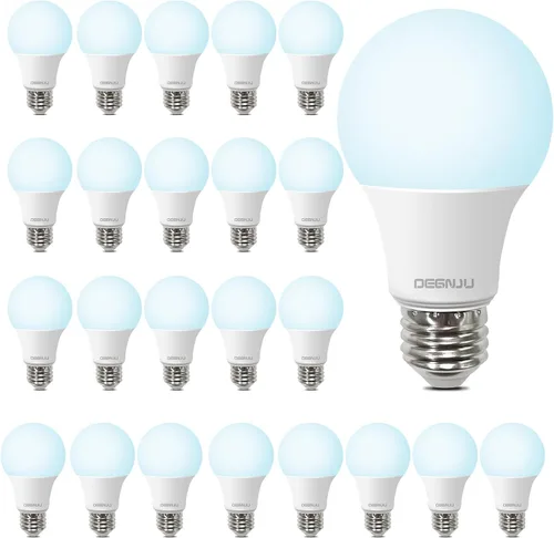 Miniatura 10 de DEGNJU - Bombillas LED A19, bombillas de luz diurna de 5000 K de 100 vatios, 1500 lúmenes, base estándar E26, no regulables, bombillas LED de 13