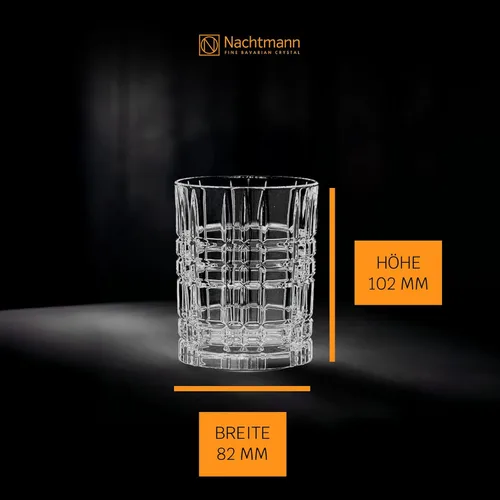 Miniatura 5 de Nachtmann Highland - Vaso de whisky de 12 onzas (juego de 4), vaso de whisky de 4 pulgadas para whisky escocés, ron, licores, utensilios de bar