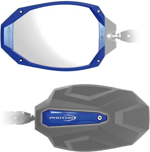 Miniatura 2 de Seizmik Kit de ajuste de color UTV para espejos UTV de visión lateral de fotón Kit de inserción de color de bisel y tapa de aluminio Azul