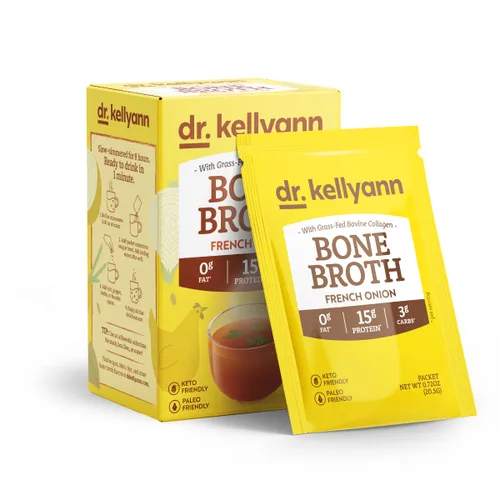 Miniatura 14 de Dr. Kellyann Paquetes de caldo de hueso de pollo al romero asado (7 porciones) – 0.63 oz de proteína, colágeno alimentado con pasto, apto para dieta