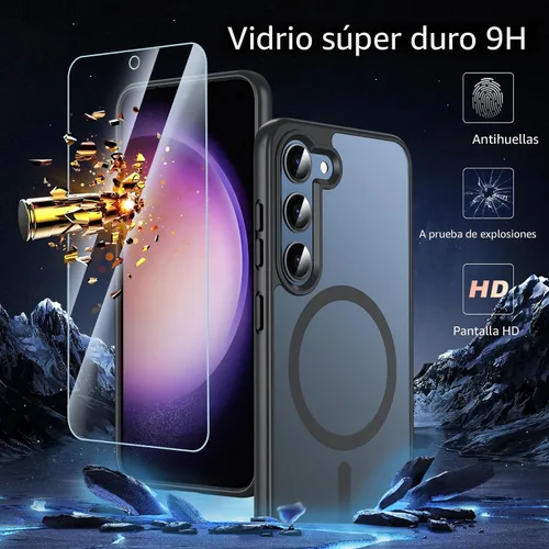 Miniatura 3 de OWKEY Funda magnética para Samsung Galaxy S23 de 6.1 pulgadas, para Magsafe con protector de pantalla, protección de grado militar, a prueba