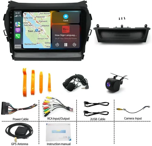 Miniatura 3 de Android 13 reproductor de radio estéreo para coche para Hyundai IX45 Santa FE 2013-2018 9 pulgadas pantalla táctil receptor de audio con navegación
