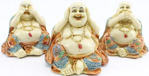We pay your sales tax 3 figuras de monjes de Buda Feng Shui, estatuas para decoración del hogar, regalo de cumpleaños, regalo de inauguración de la