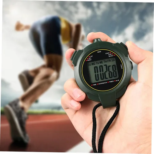 Miniatura 8 de Alasum Cronómetro deportivo digital portátil con fecha multifunción para entrenamiento de fitness y uso de gimnasio y fácil operación