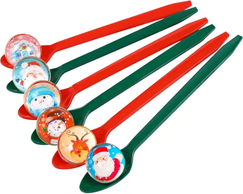 Juego de Navidad, bola hinchable, cuchara, relé, carrera, juguete para adultos, decoración interior y exterior, Navidad, vacaciones, suministros de