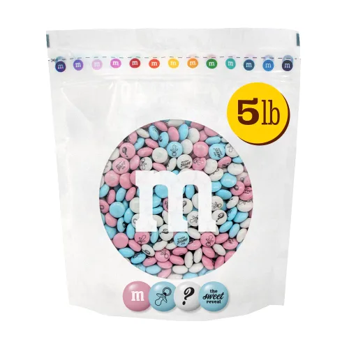 Miniatura 17 de M&M'S World It's A Boy - Bolsa de caramelos de chocolate con leche de 2 libras con blanco y azul M&M'S para baby showers, fiestas de revelación